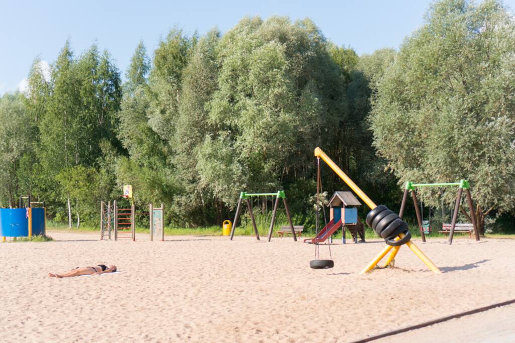 Children playground by the harbour