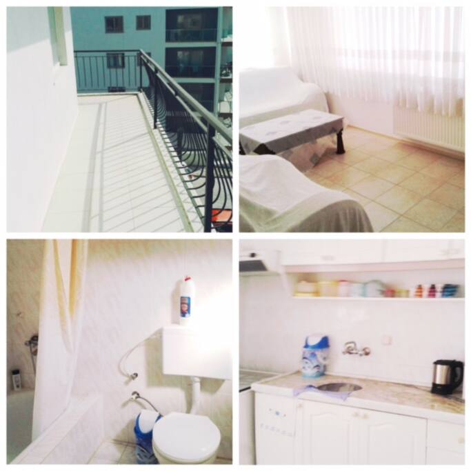 bathroom, balcony, kitchen, lounge