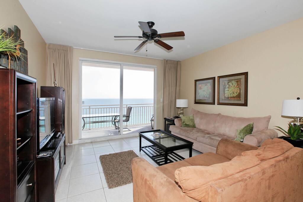 Gulf views from the living room