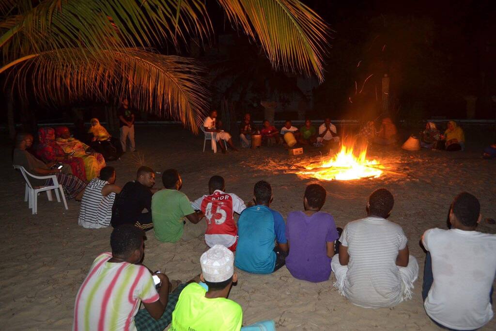 BON fire party after dinner