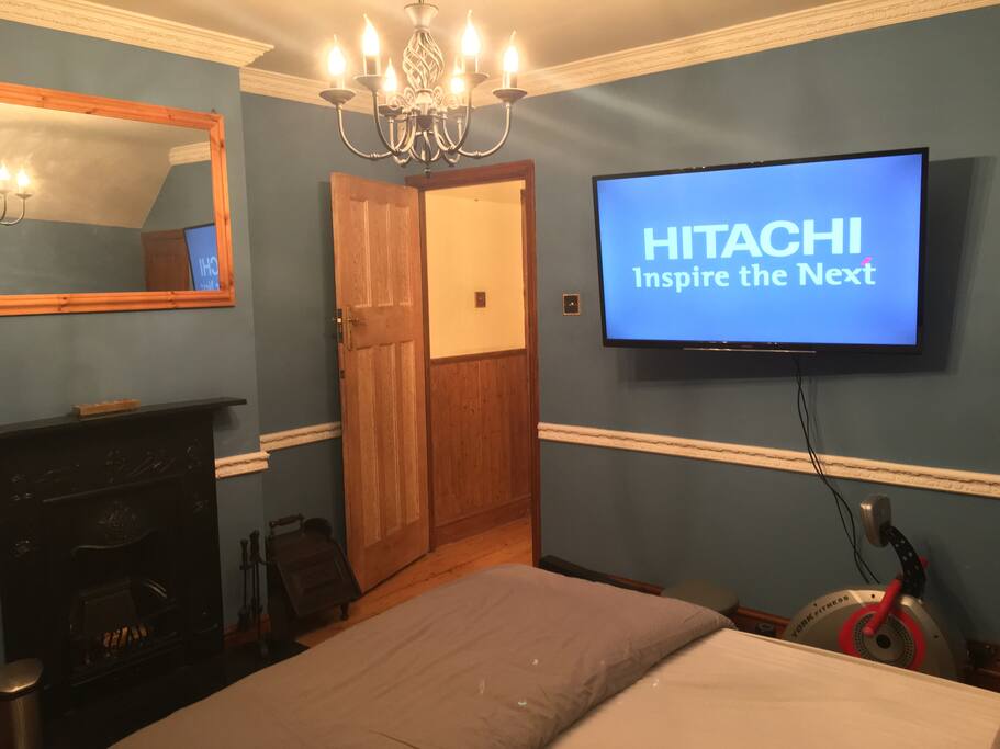 50” Wi-fi tv and solid fuel fire