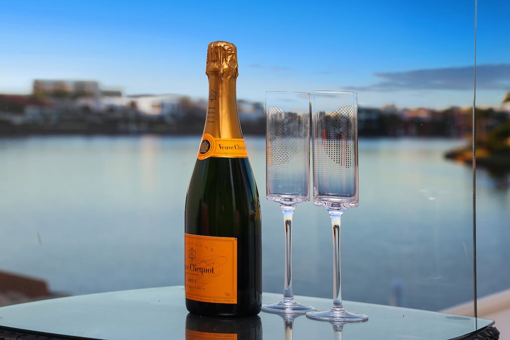 Enjoy a relaxing champagne