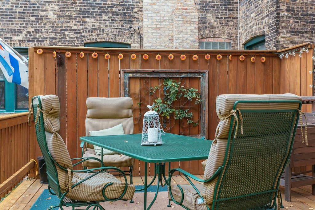 Great space on the back deck.
