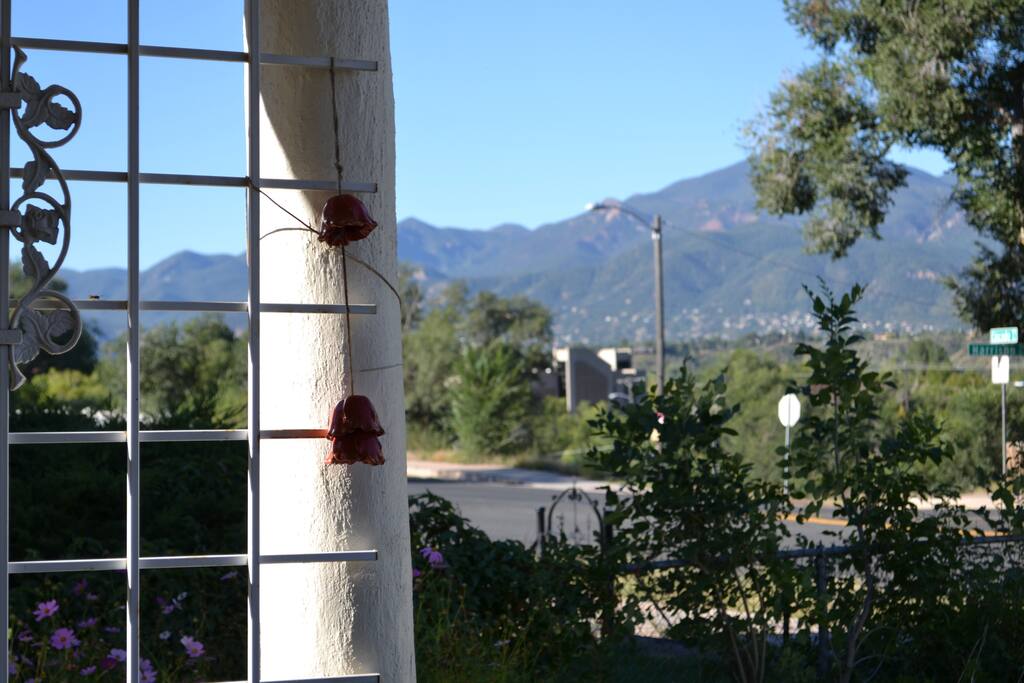 view of the mountains from the front porch.