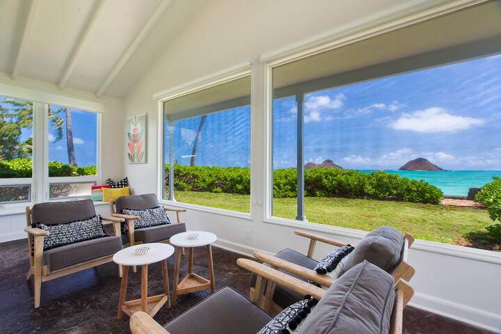 Lanikai Oceanside 4 BD: Amazing Views,Yard & AC gallery image 4