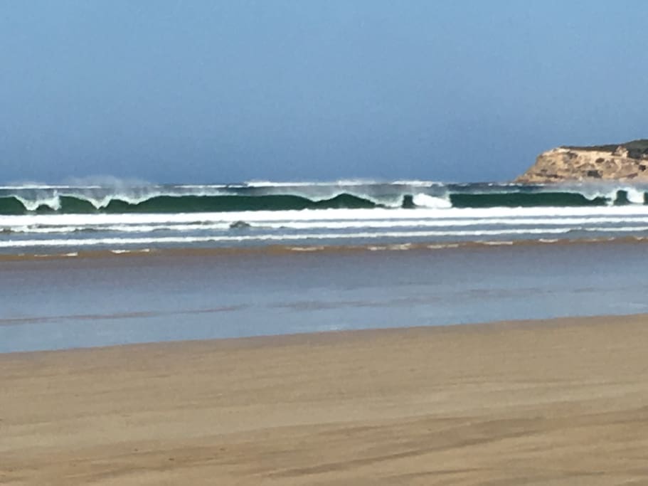 Ocean Grove main beach is patrolled- Yes to surfing, swimming, cooling off or just people watching.
