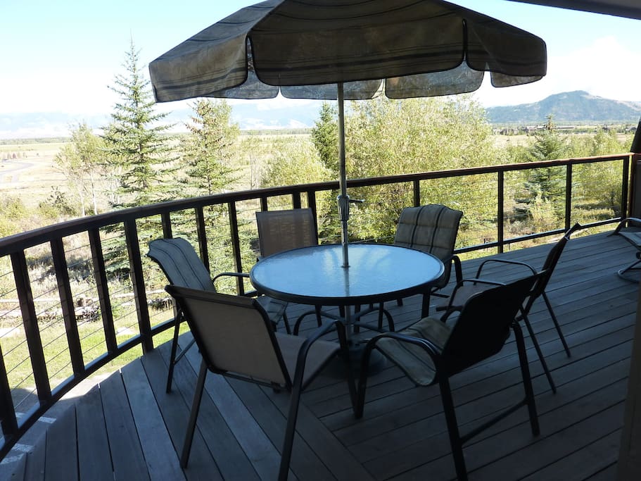 Large Wrap Around Deck Overlooking the Valley and Gros- Ventre Mountains