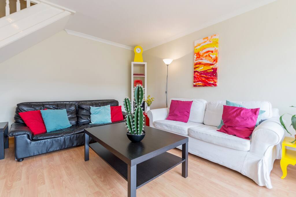 Spacious living room with private terrace