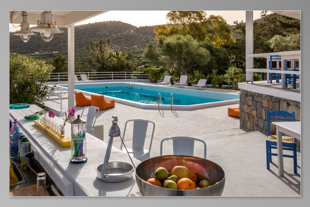 La piscine et le bar