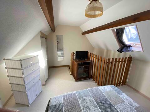 Studio with mezzanine and veranda