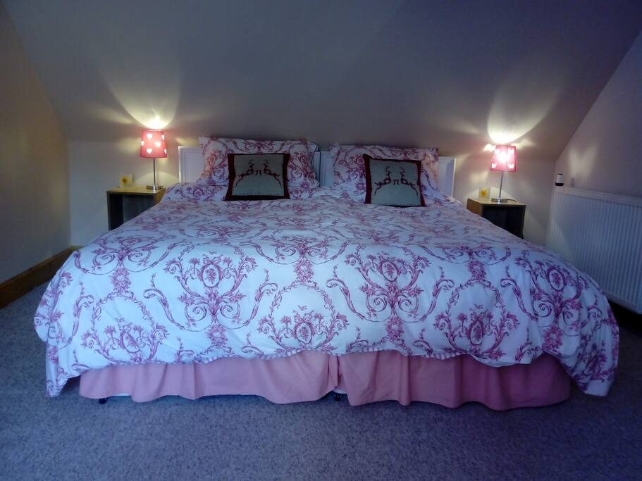 The bedroom with super-king bed