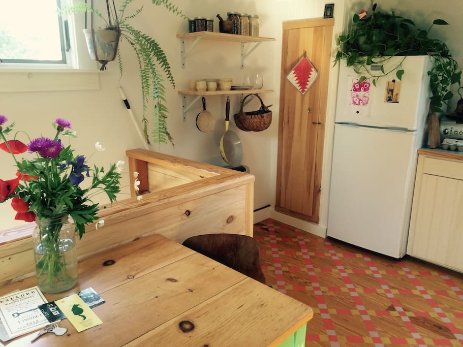 Kitchen and table