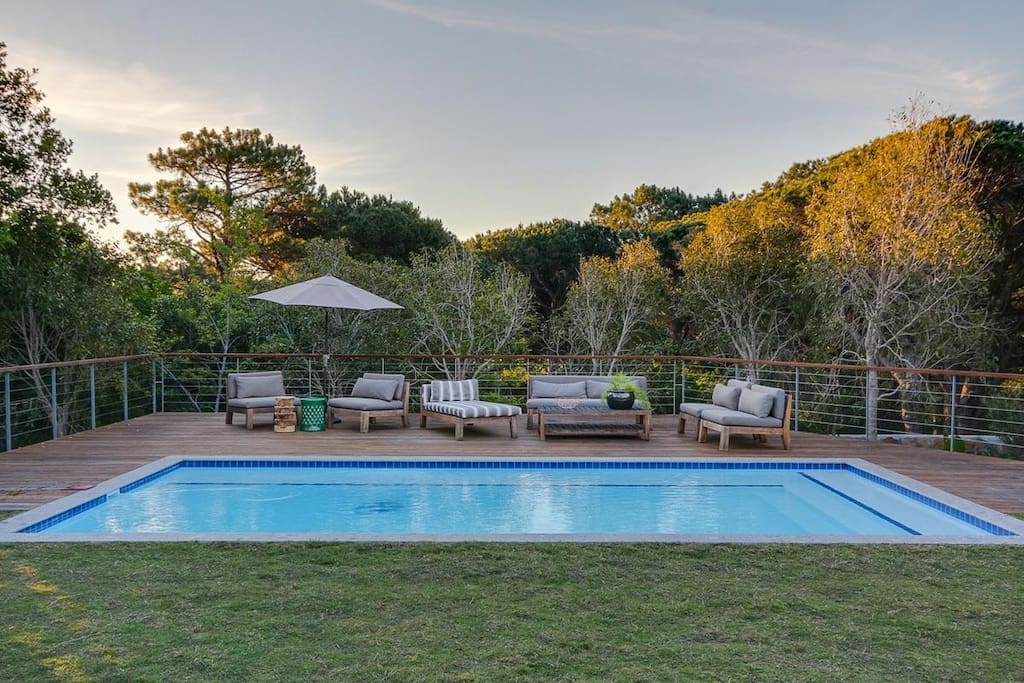 View from covered patio