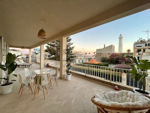 The Terrace overlooking the Montalbano Lighthouse