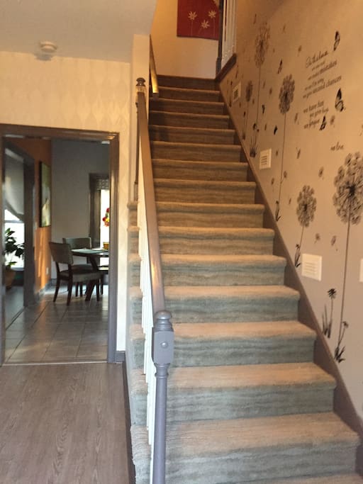 Stairs leading to the Sophia Room