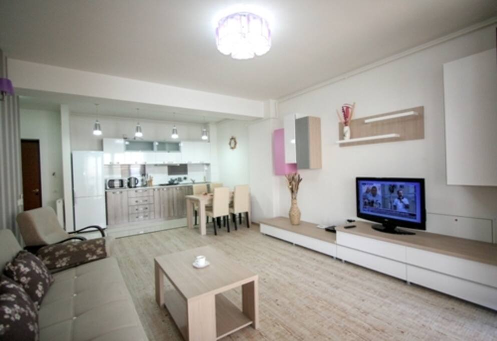 The apartment offers ultra- high comfort, being fitted and equipped with current facilities.