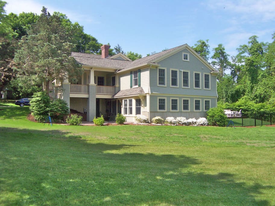 The large 2 acre lot provides loads of privacy and views of Sandy Neck and Cape Cod Bay beyond