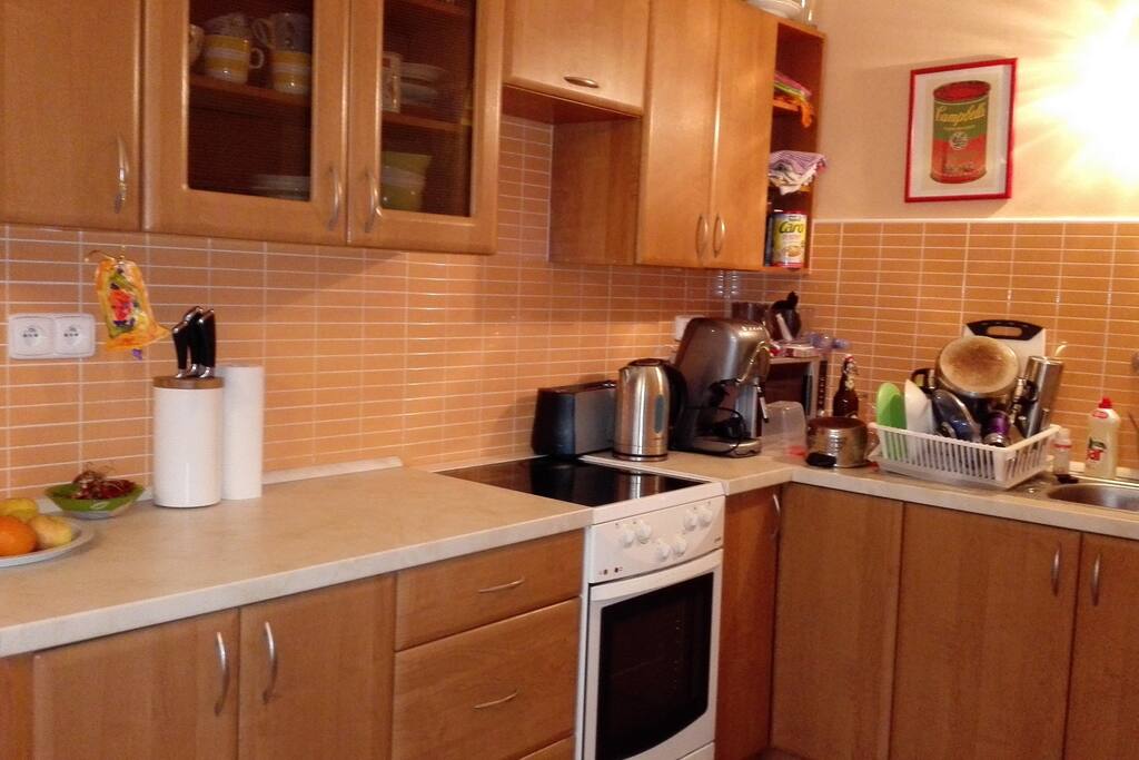 Kitchen corner with all necessary equipment.