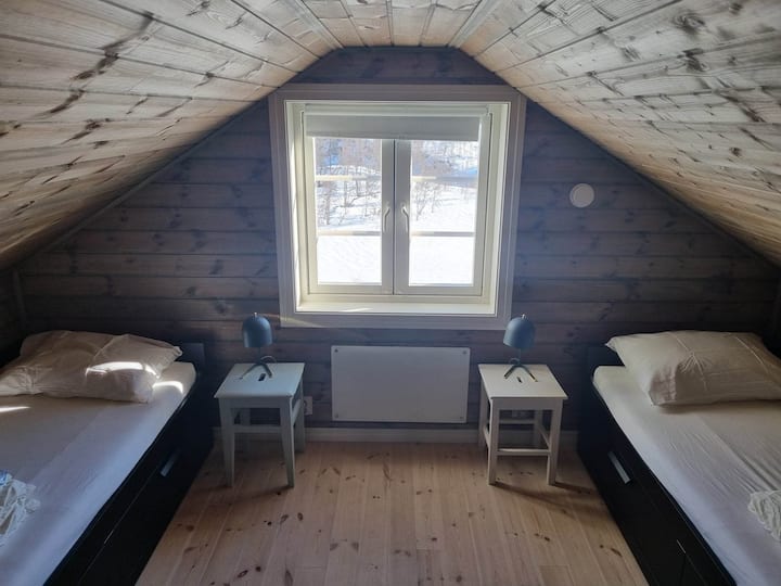 Dormitorio 1 en loft con dos camas. Ambos se pueden sacar a una cama doble