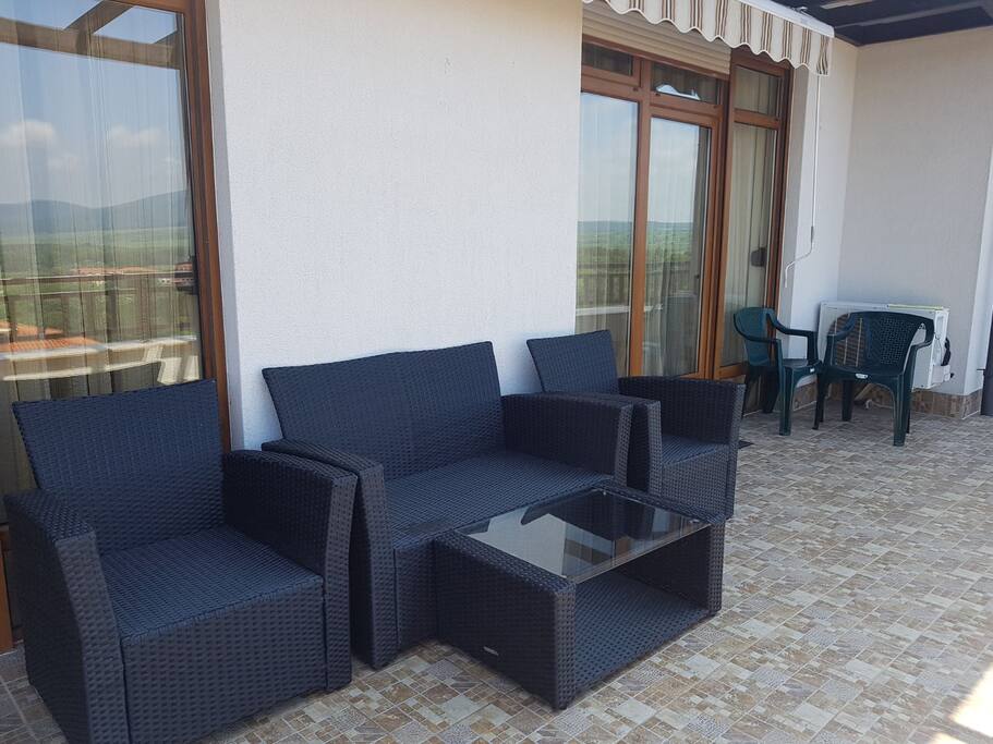Balcony sitting area