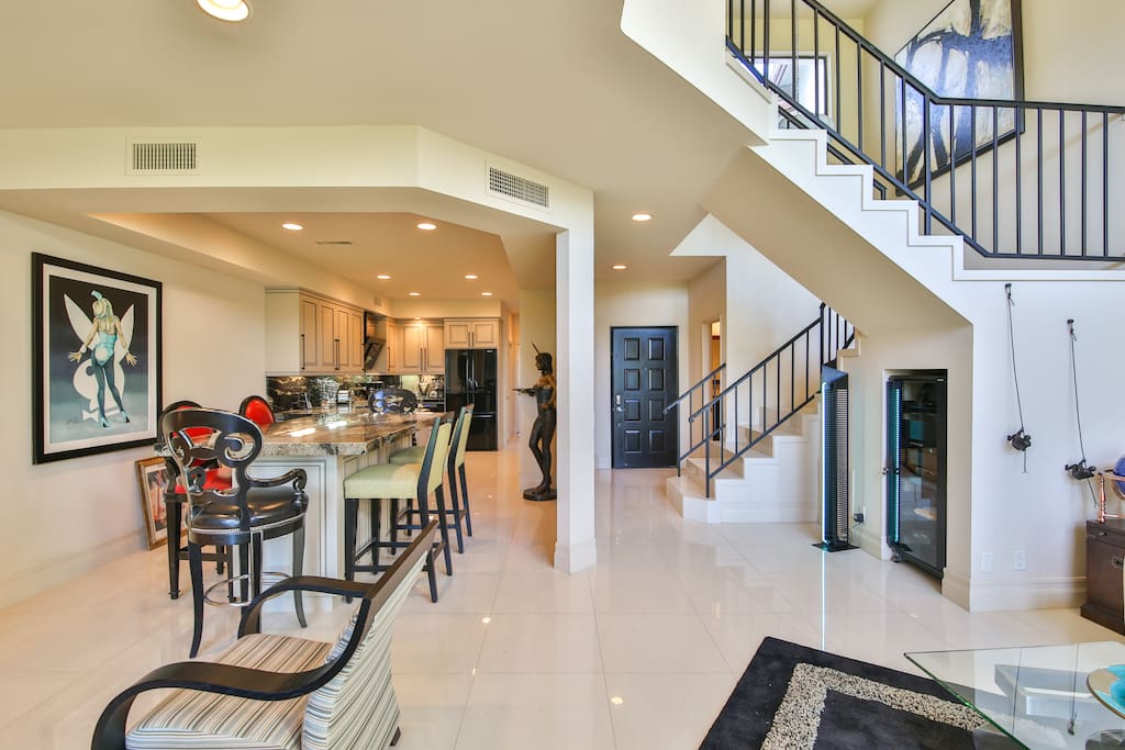 Dining room and kitchen