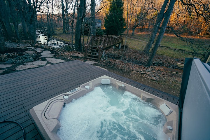 best airbnb with a hot tub near nj