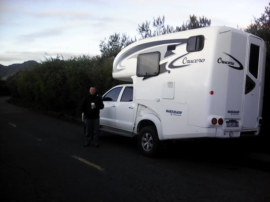 Yo con la caravana.