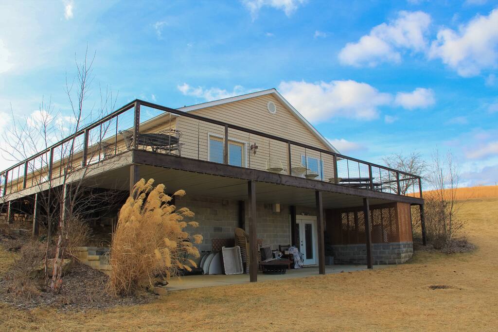 Huge deck and patio