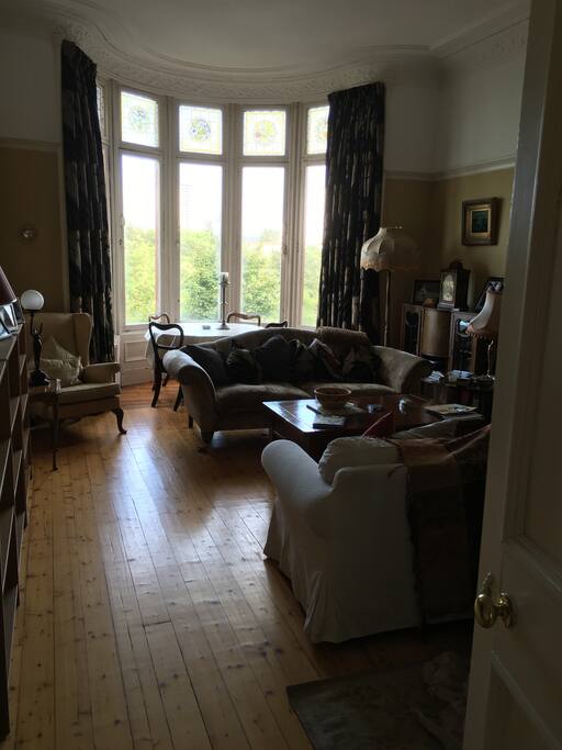 We are rarely in the living room in the evening - you could have breakfast in the bay window.