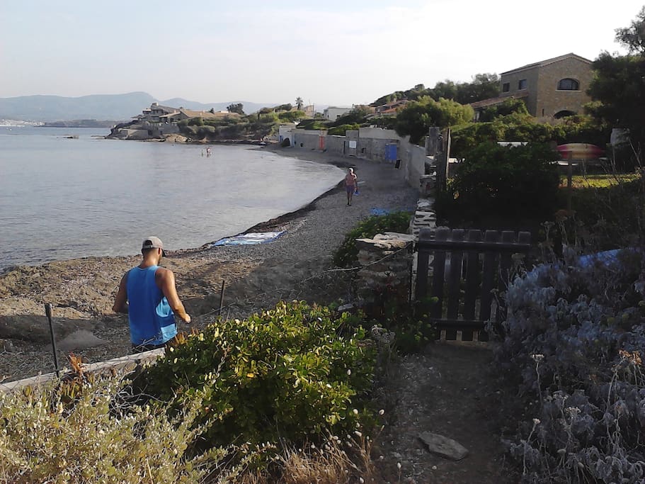 accès direct à la plage