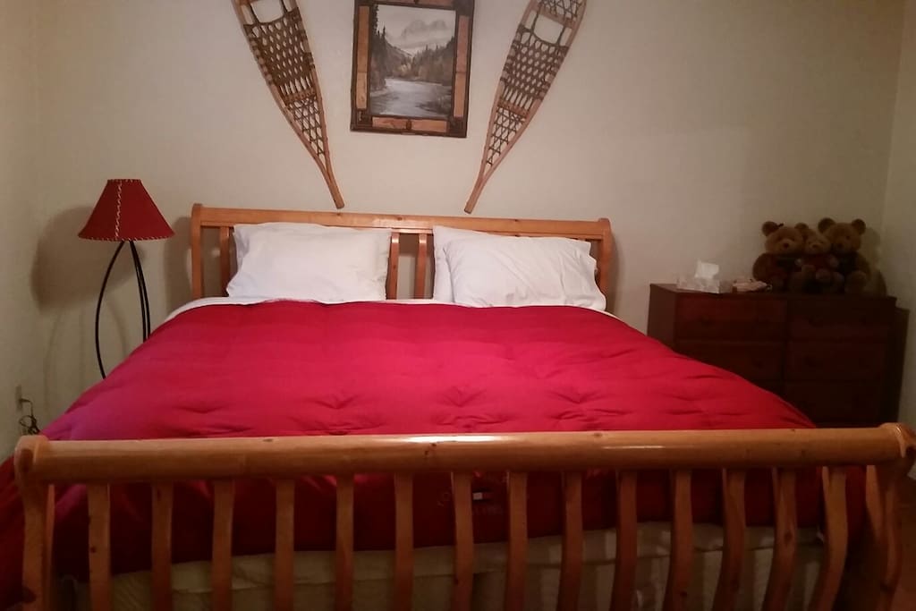 King size bed in the Master Bedroom.