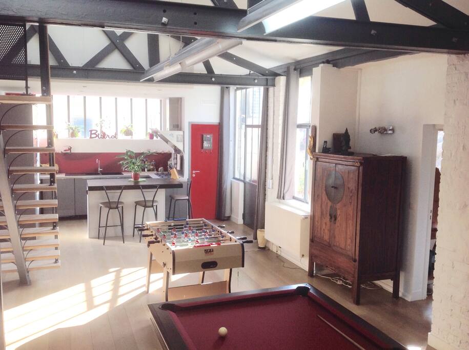 L'entrée du loft par la cour privative