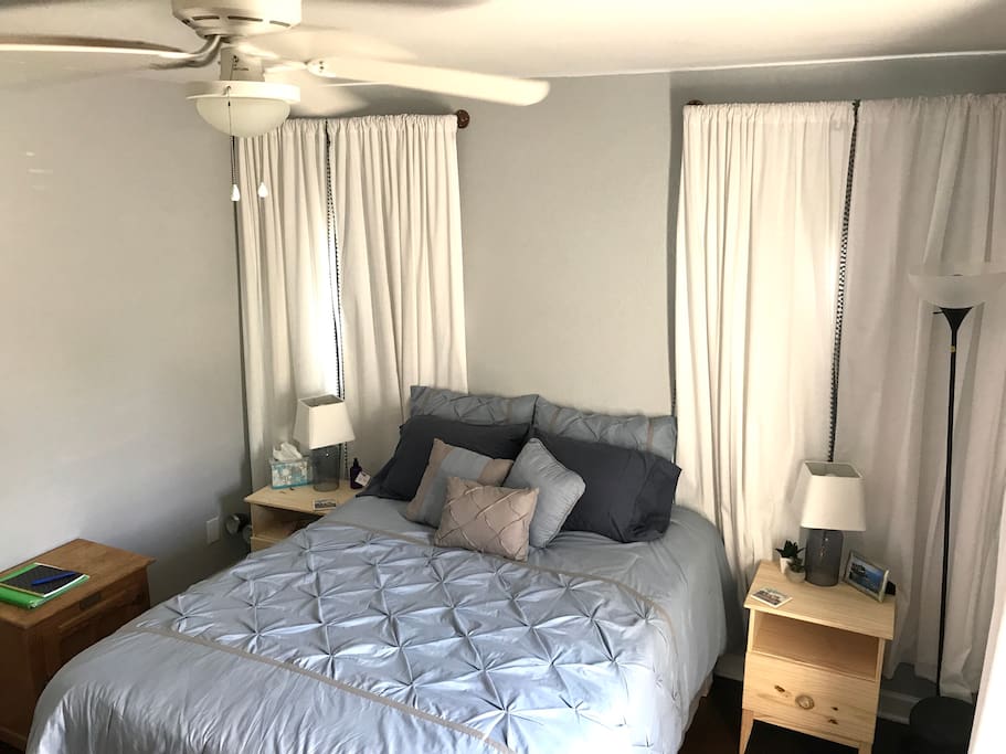 Light blocking shades on all of the windows help you get relaxed no matter the time!