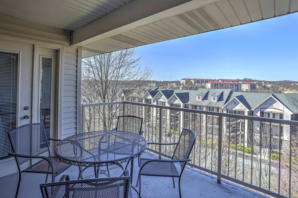 Enjoy views from the private balcony.