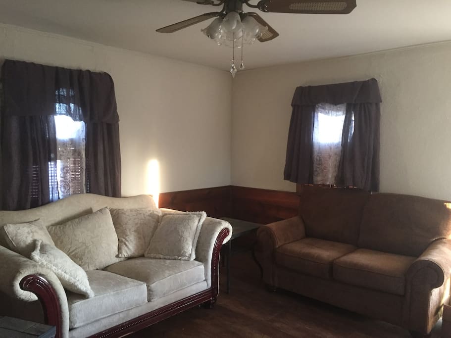 The relaxing living room for the road weary. 1st floor.