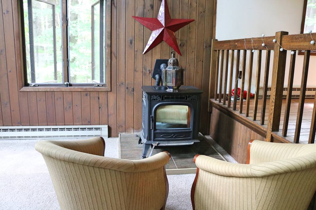 Working pellet stove
