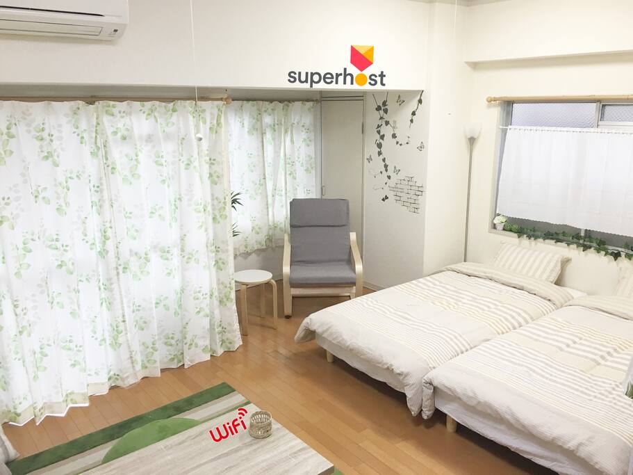 Bright room with nice breeze