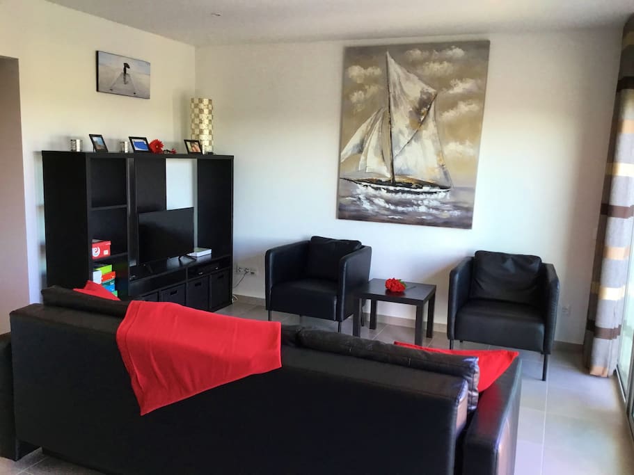 Living room with balcony