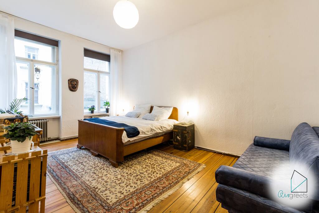 The bedroom has a comfortable bed to unwind after a long day.