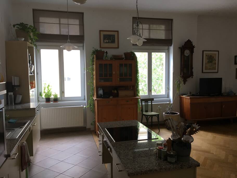 view into the kitchen