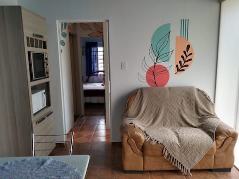 House with 4 rooms, barbecue, wood stove.