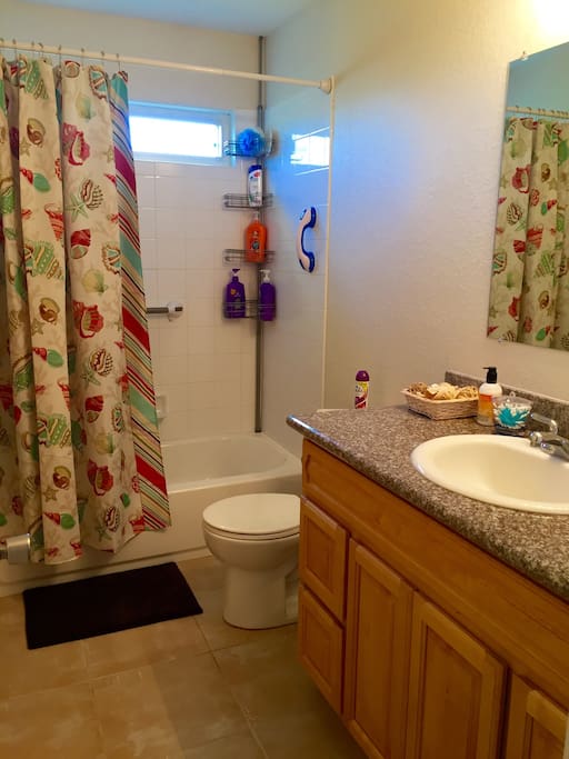 Guest bathroom in the hallway.