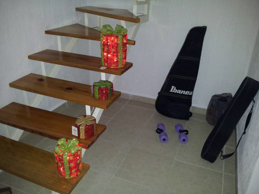 Stairs of wood.