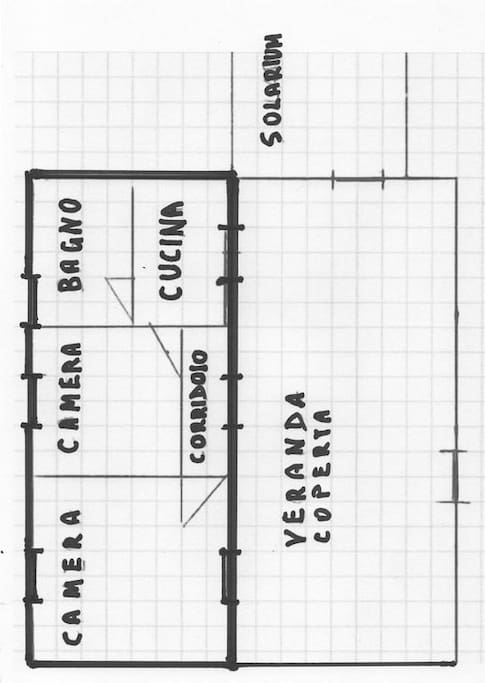 Piantina della nostra casa (45 m.q.)