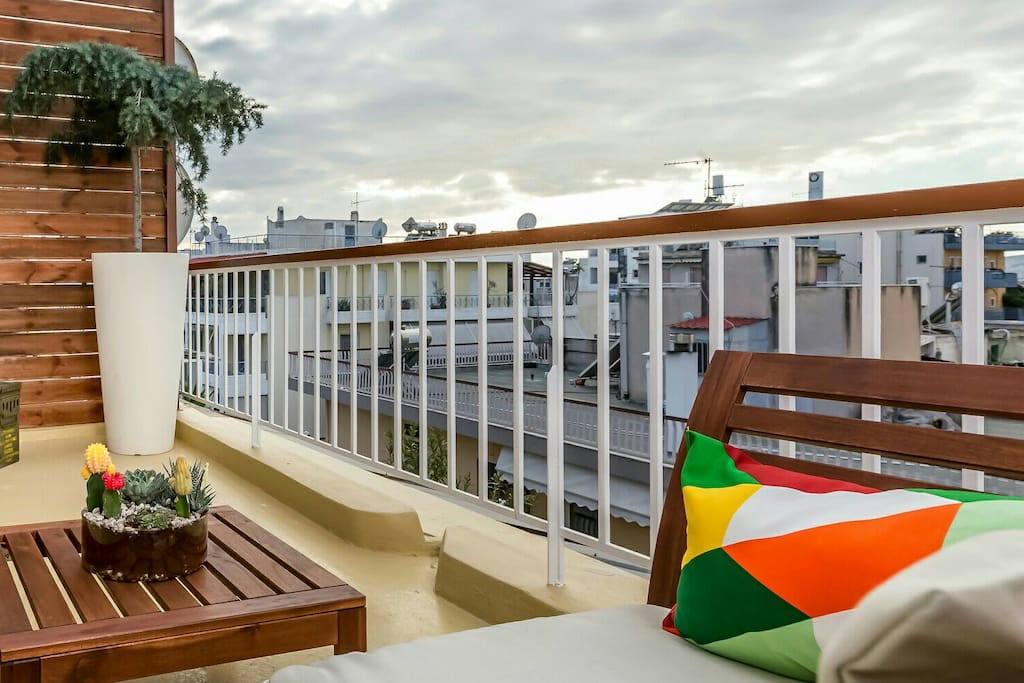 Balcony's sitting area