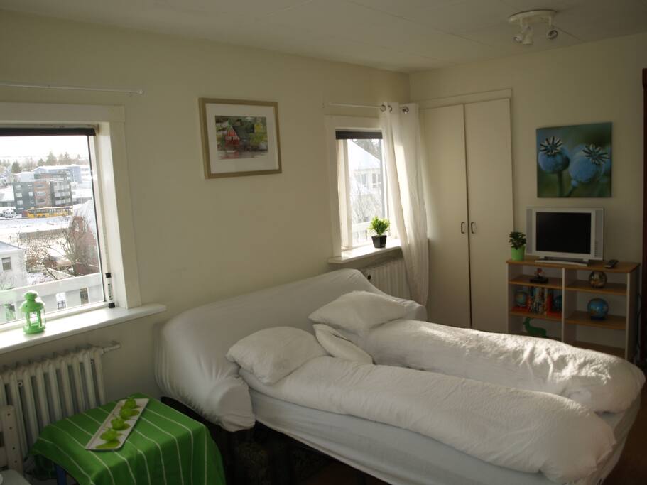 The room is big - 20 m2.