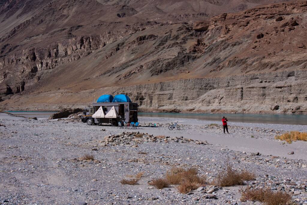 Taurus on the riverbed in Ladakh, absolute bliss for tranquility and fresh atmosphere, away from touristy crowds - Treat for Soul!