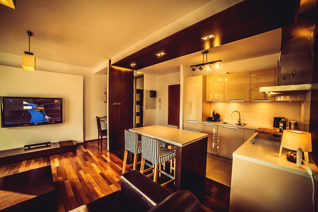 Salon z aneksem kuchennym / Living room and Kitchenette