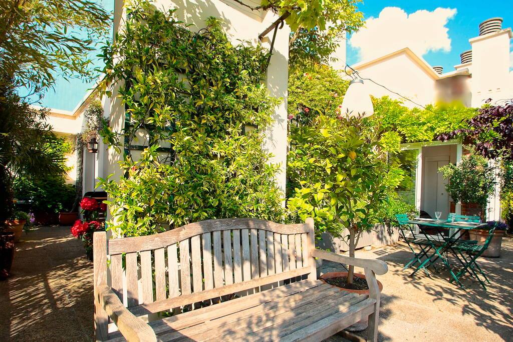 full view on the garden