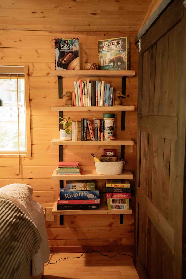 A wide selection of books, games and puzzles!